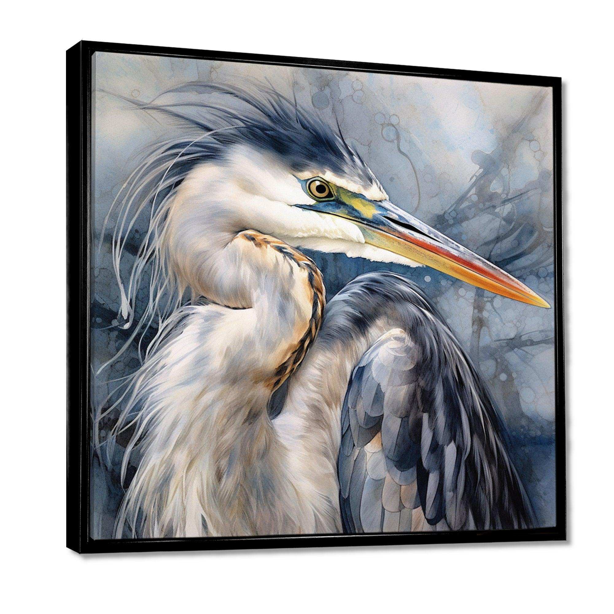 Heron Waterbird II - Animals Canvas Wall Art