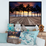 Old Wood Terrace on Sea Beach