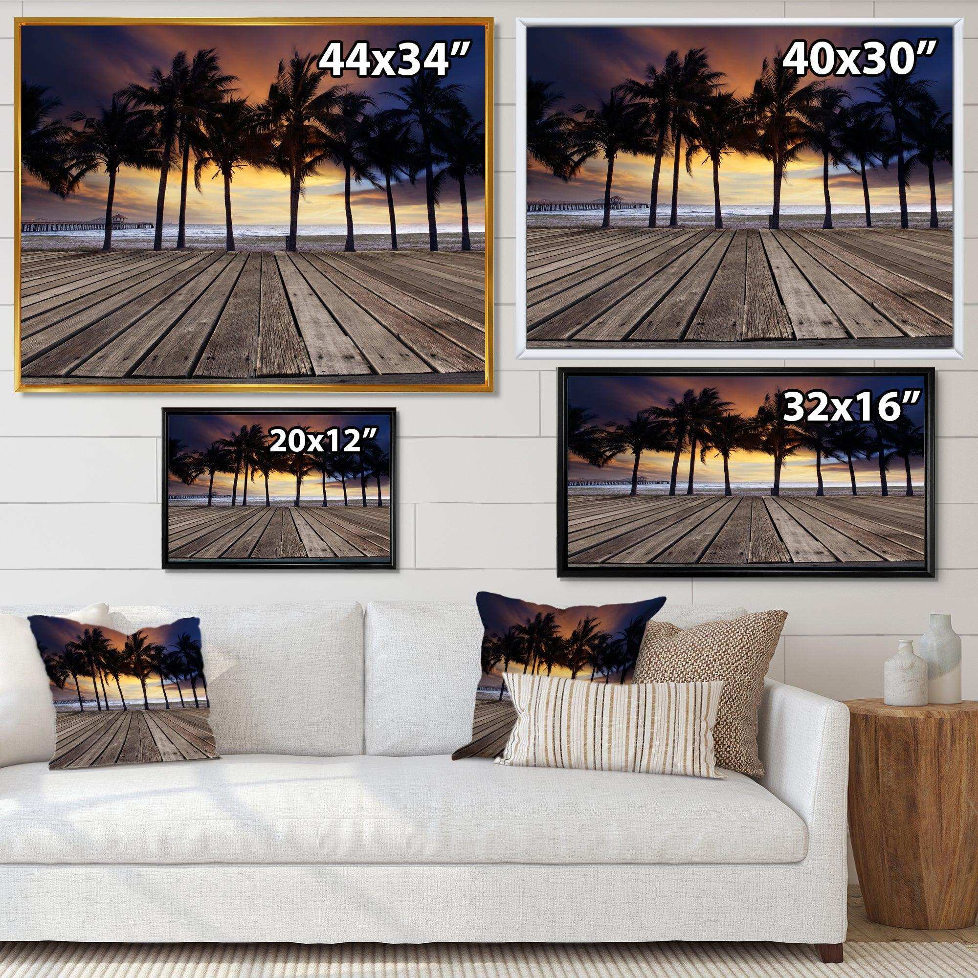 Old Wood Terrace on Sea Beach