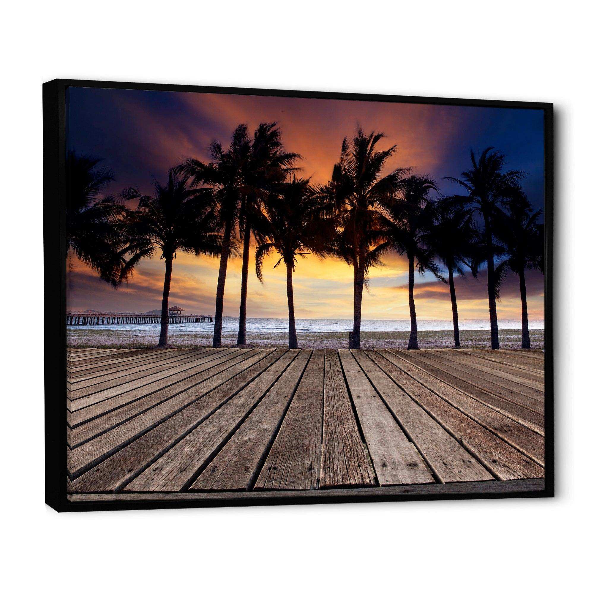 Old Wood Terrace on Sea Beach