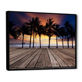 Old Wood Terrace on Sea Beach