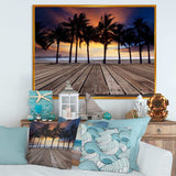 Old Wood Terrace on Sea Beach