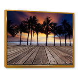 Old Wood Terrace on Sea Beach