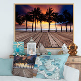 Old Wood Terrace on Sea Beach