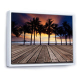 Old Wood Terrace on Sea Beach