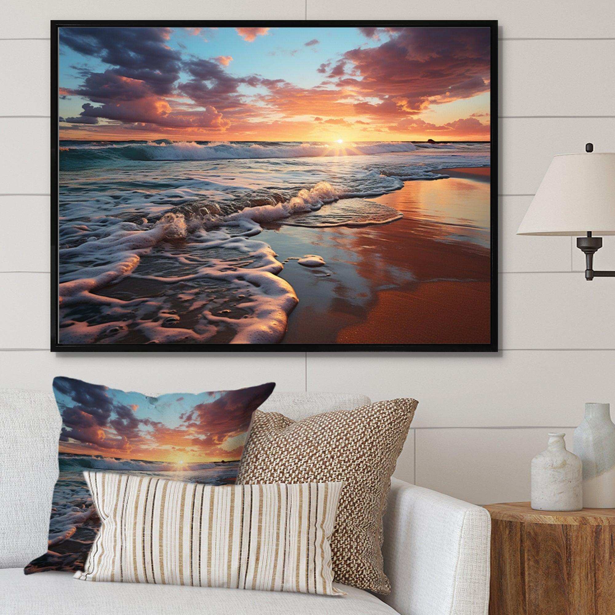 Sunset Horizon III - Coastal Canvas Wall Art
