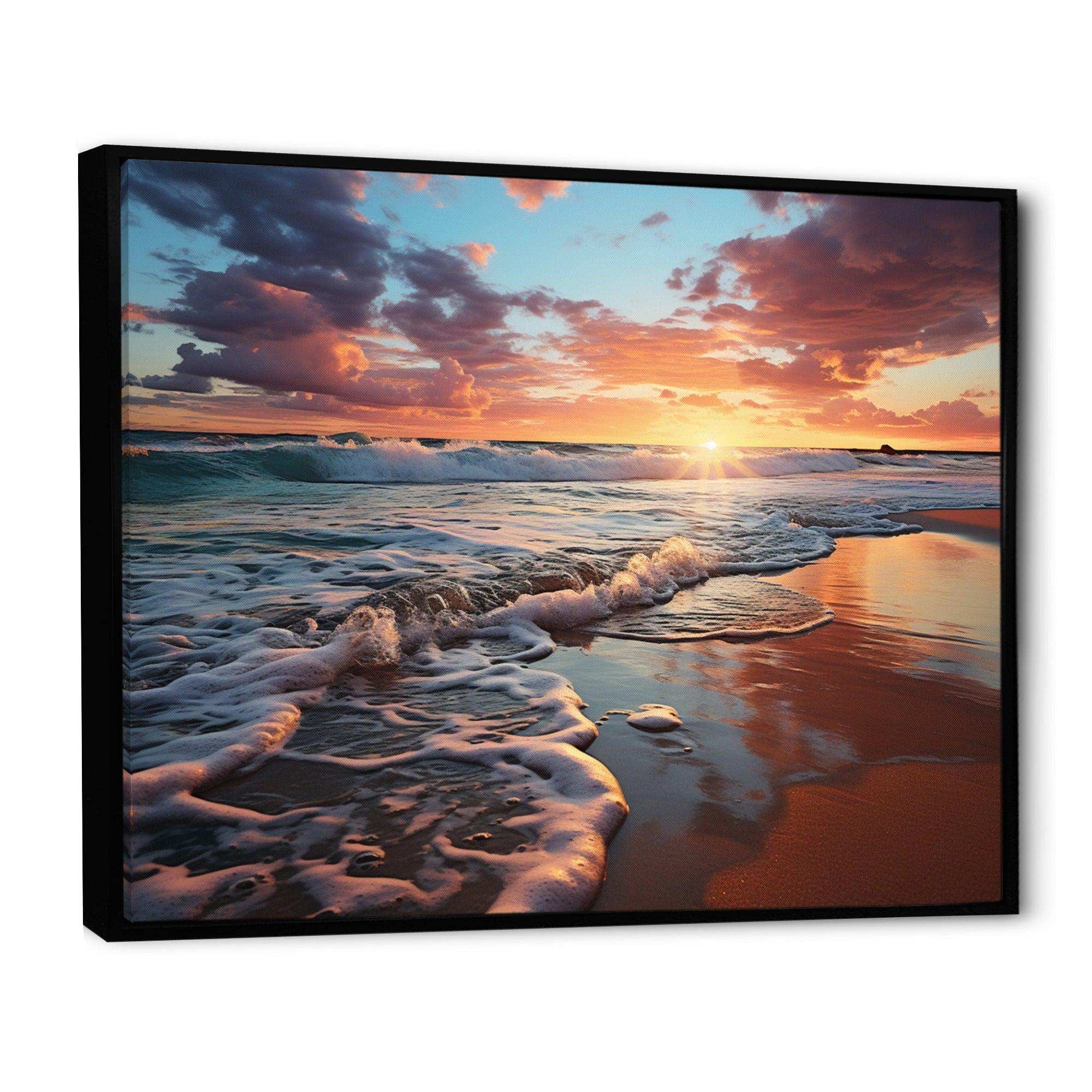 Sunset Horizon III - Coastal Canvas Wall Art