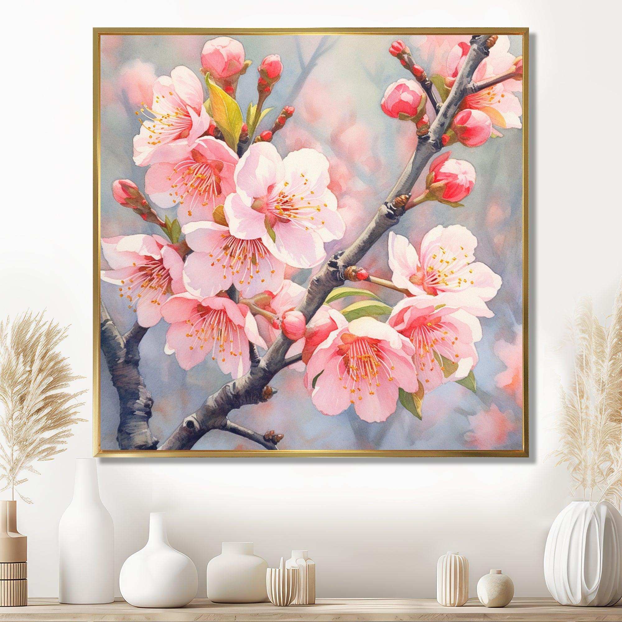 Peach Blossom Bliss II - Floral Canvas Wall Art