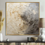 Grey Beige Meditative Movement - Abstract Canvas Wall Art