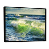 Sunrise and Shining Waves in Ocean