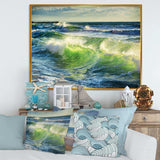 Sunrise and Shining Waves in Ocean