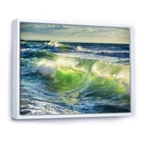 Sunrise and Shining Waves in Ocean