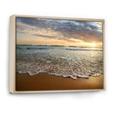 Bright Cloudy Sunset in Calm Ocean