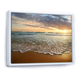 Bright Cloudy Sunset in Calm Ocean