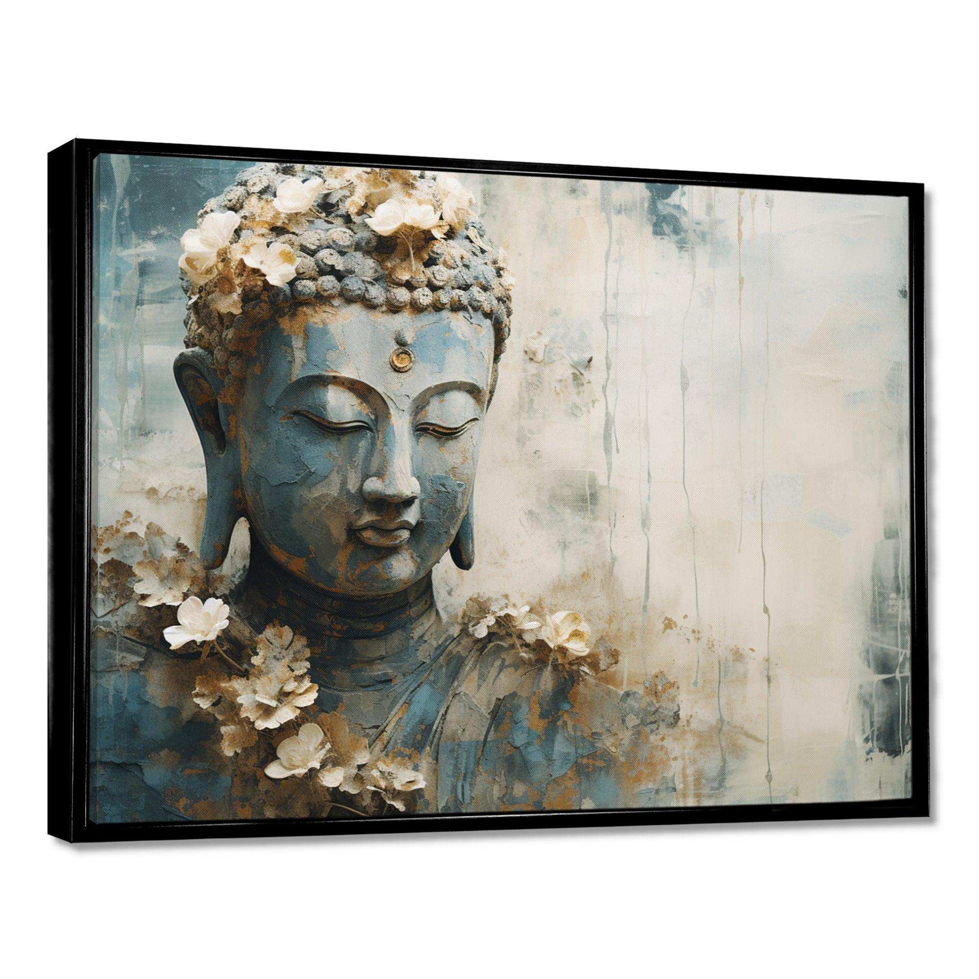 Religious Buddhism Statue - Spiritual Canvas Wall Art