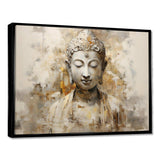 Simple Buddhism Statue II - Spiritual Canvas Wall Art