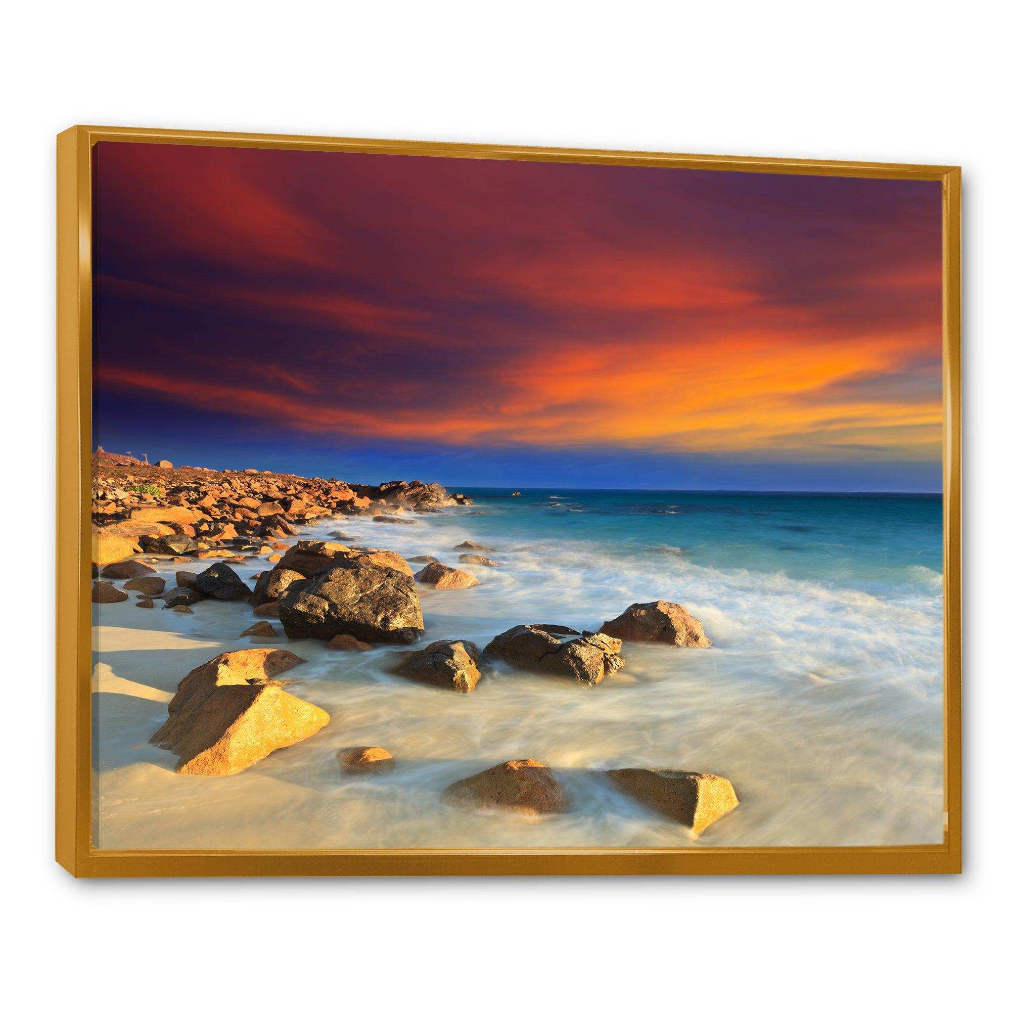 Beach with Stones on Foreground