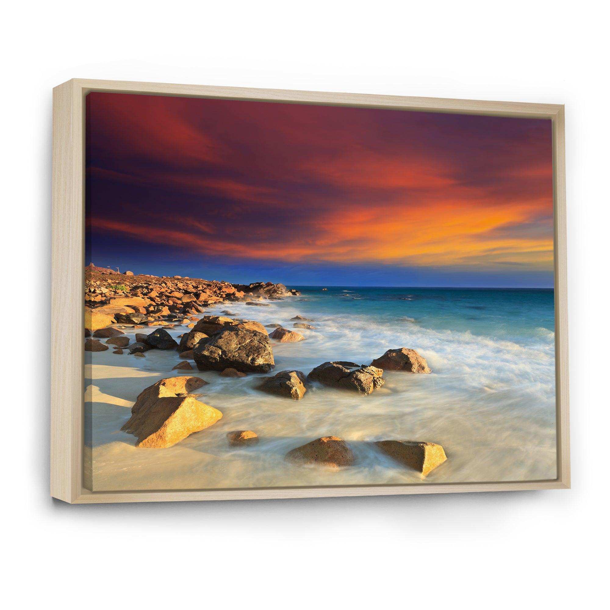 Beach with Stones on Foreground
