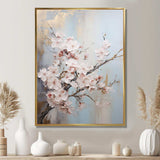 Minimalism Beige Cherry Blossom I - Floral Canvas Wall Art
