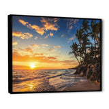 Paradise Tropical Island Beach with Palms