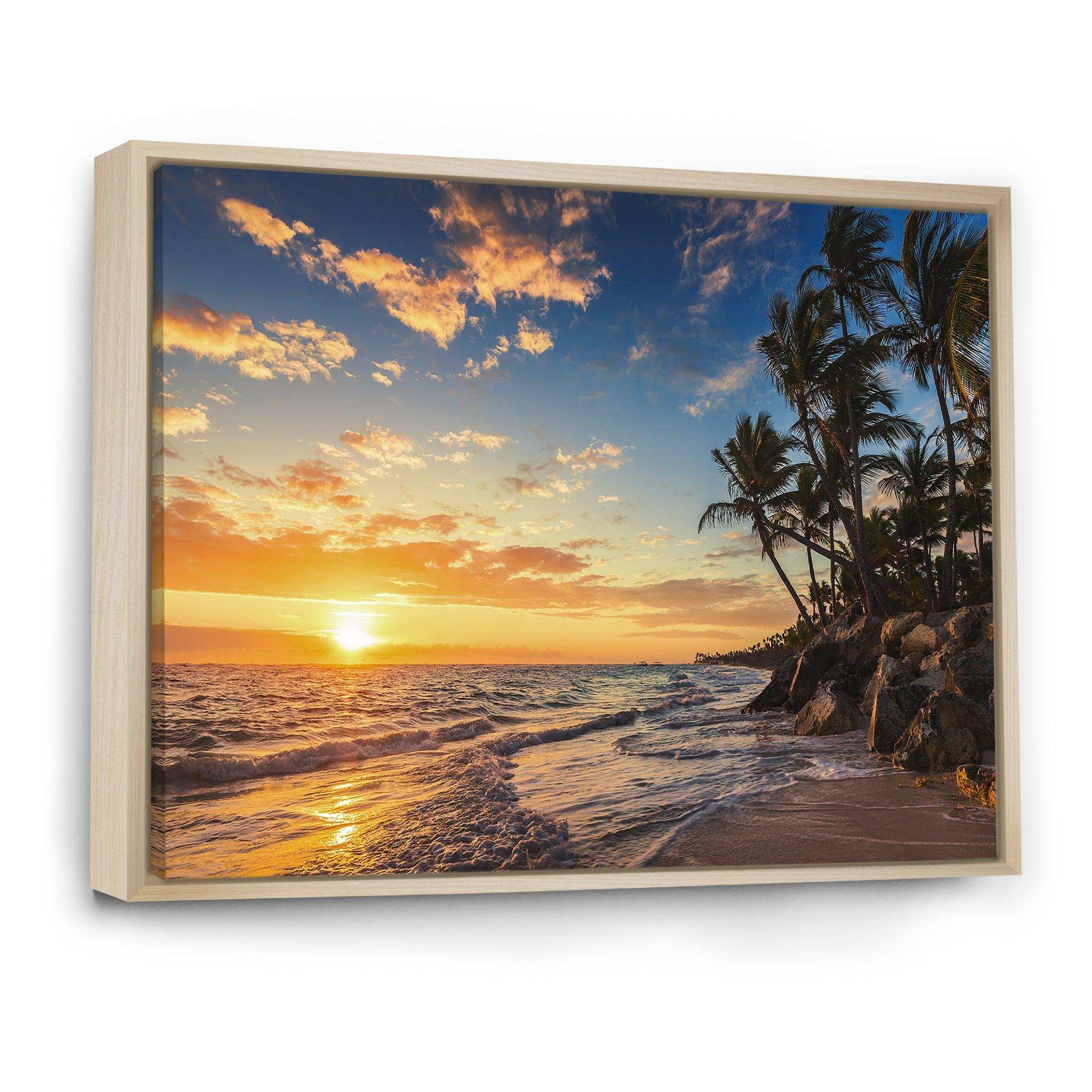 Paradise Tropical Island Beach with Palms