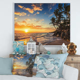 Paradise Tropical Island Beach with Palms