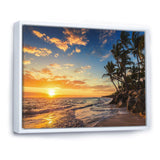 Paradise Tropical Island Beach with Palms