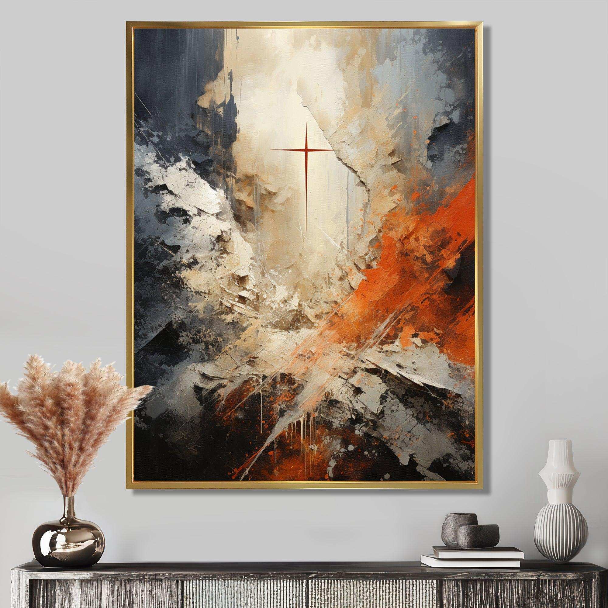 Minimalism Christianity Cross Dream - Spiritual Canvas Wall Art
