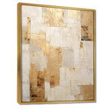 Beige And Gold Dream Collage I - Abstract Canvas Wall Art