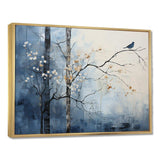 Minimalism Beige And Blue Countryside III - Landscapes Canvas Wall Art