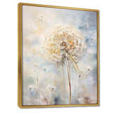 Dandelion Charm In Winter I - Floral Canvas Wall Art