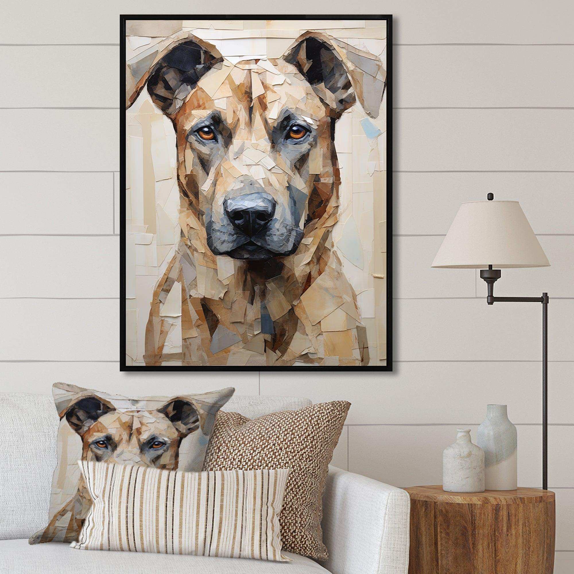 Belgian Malinois Handsome Portrait - Animals Canvas Wall Art