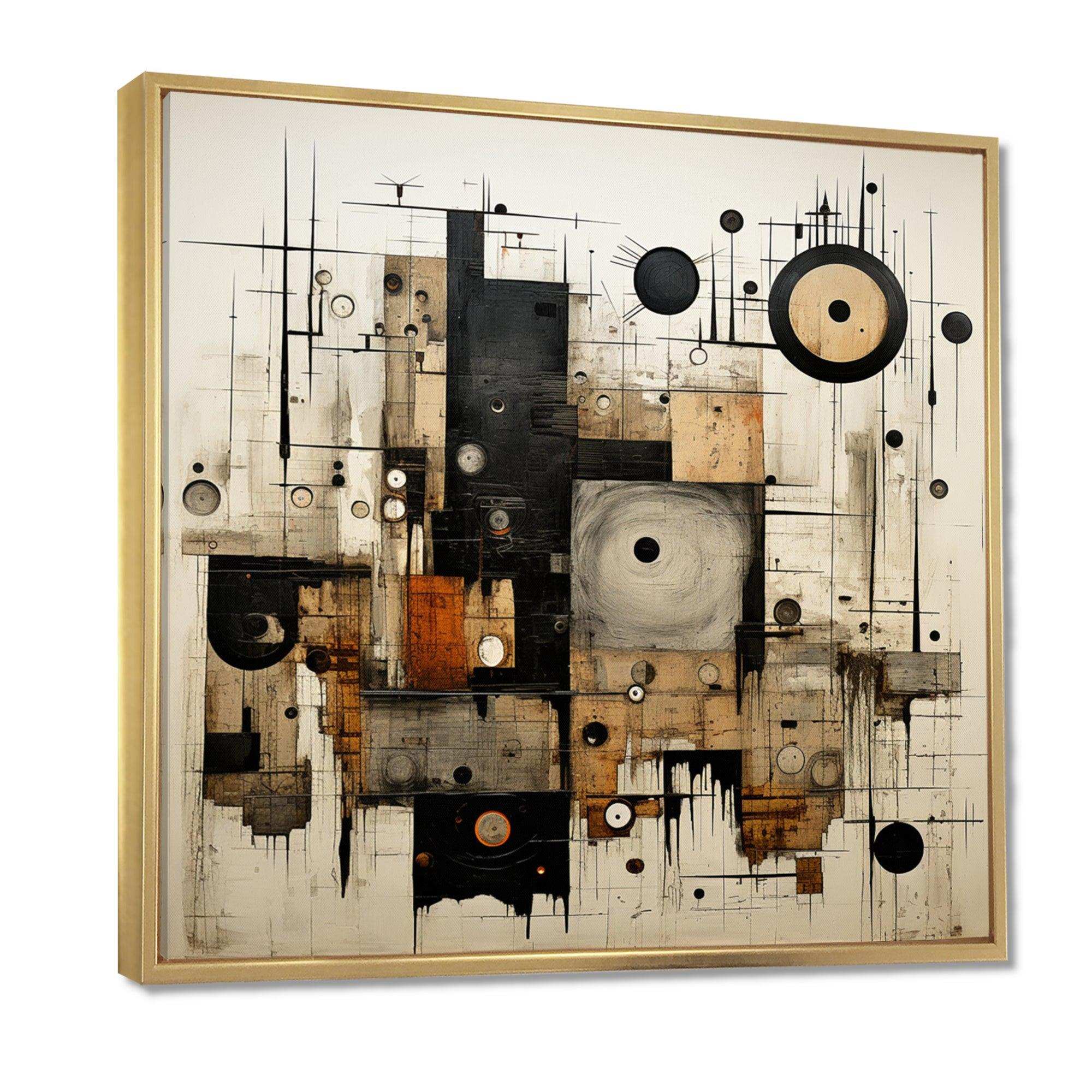 Brown And Black Divine Simplicity - Abstract Canvas Wall Art