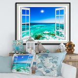 Open Window to Wavy Ocean