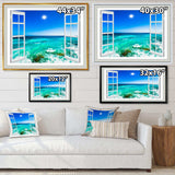 Open Window to Wavy Ocean