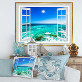 Open Window to Wavy Ocean