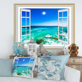 Open Window to Wavy Ocean