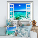 Open Window to Wavy Ocean