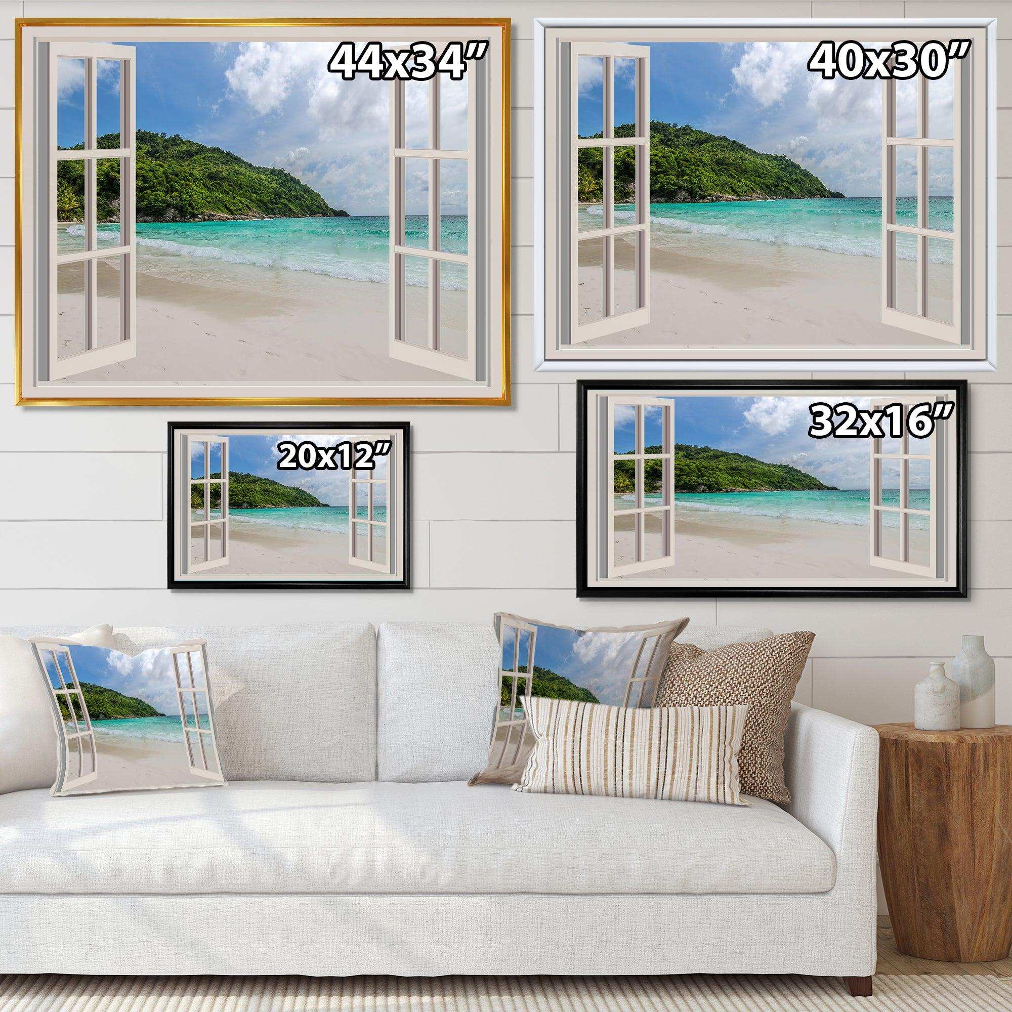 Open Window to Calm Seashore