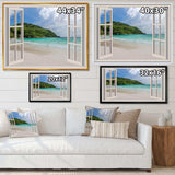 Open Window to Calm Seashore