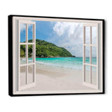 Open Window to Calm Seashore