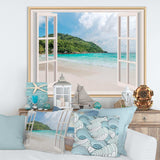 Open Window to Calm Seashore