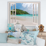 Open Window to Calm Seashore