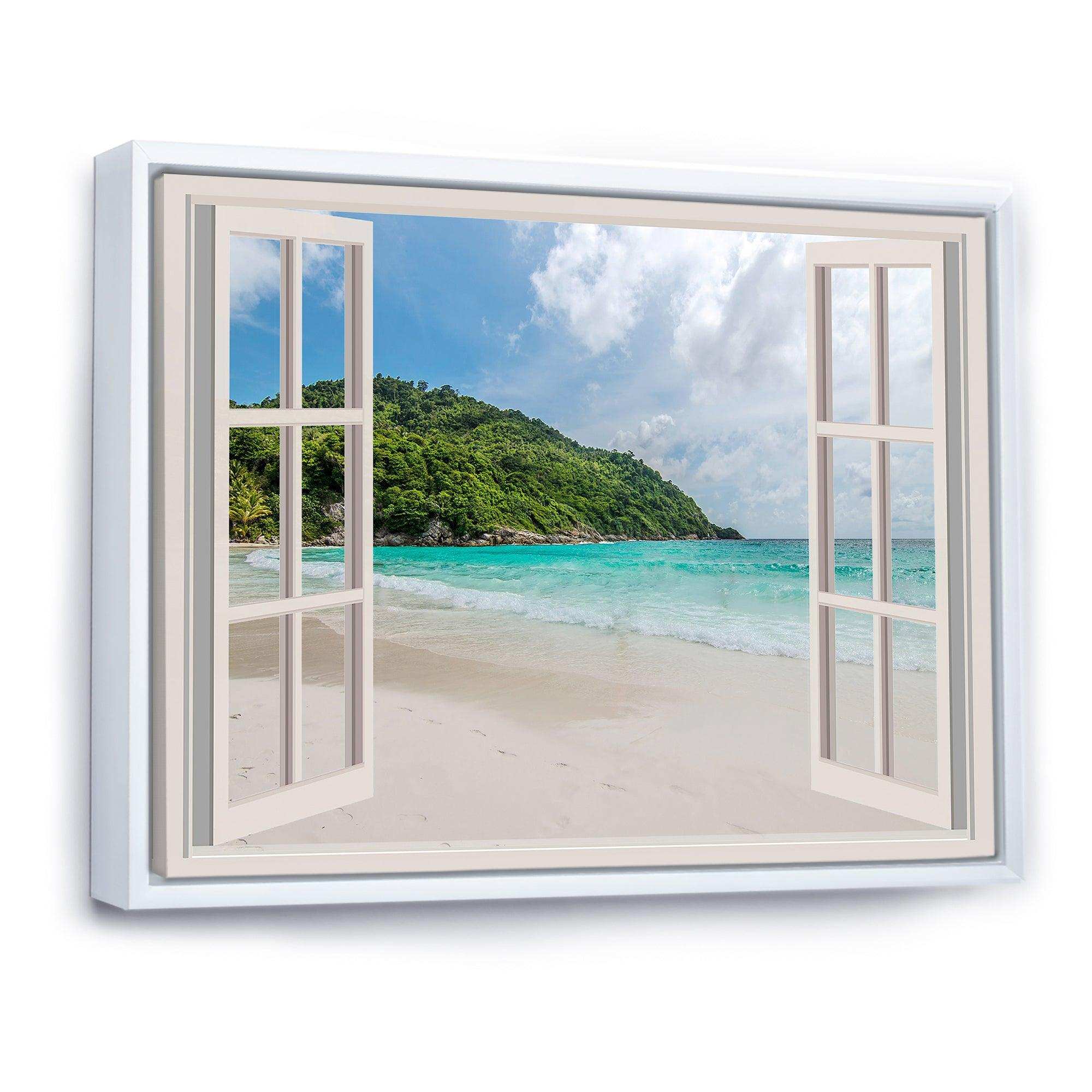 Open Window to Calm Seashore