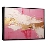 Minimalism Pink And Gold Horizon I - Abstract Canvas Wall Art