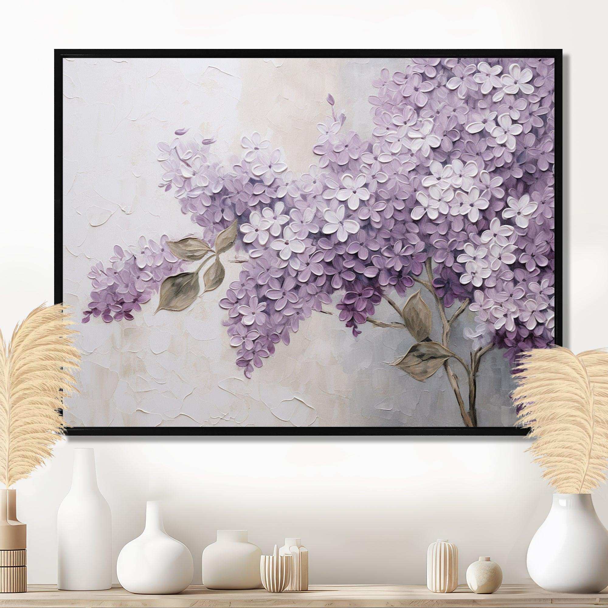 Beautiful Lilac Dreamscape - Floral Canvas Wall Art