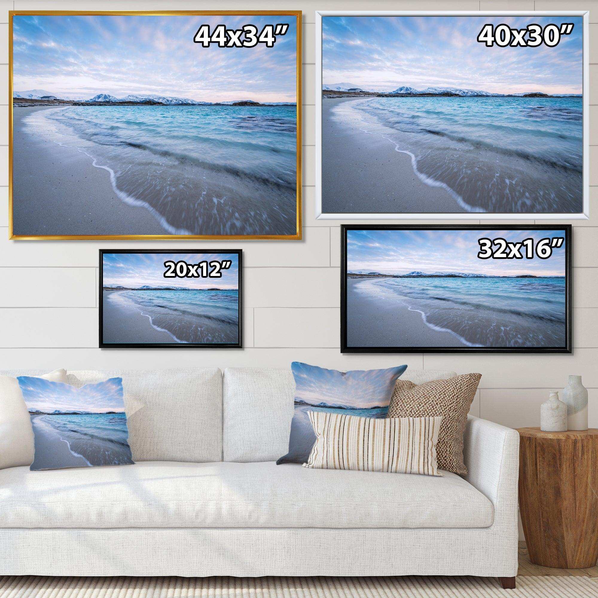 Waves Splashing the Calm Seashore