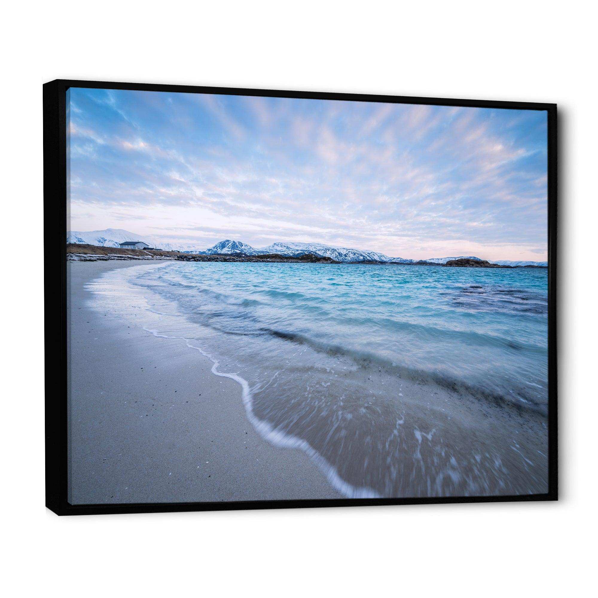 Waves Splashing the Calm Seashore