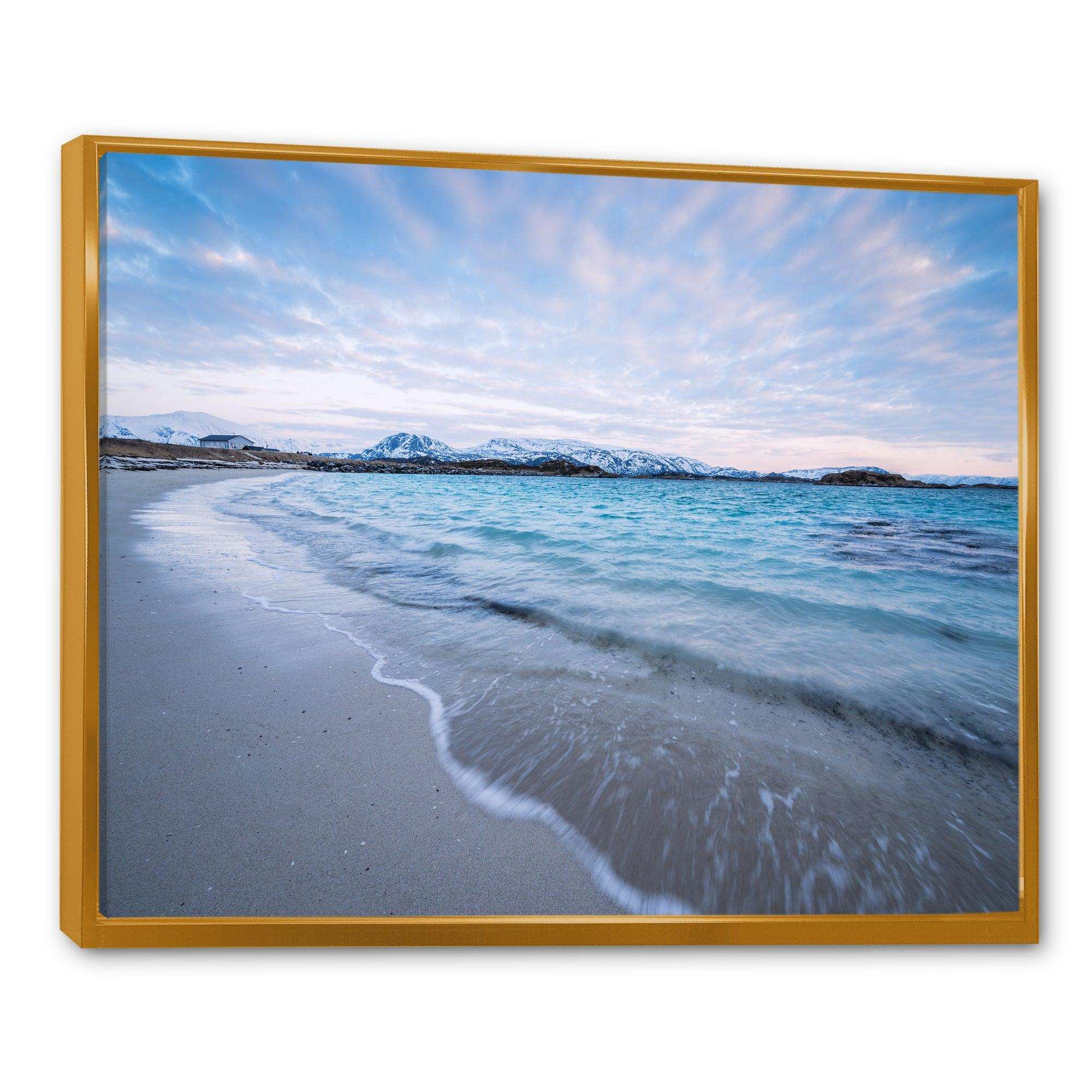 Waves Splashing the Calm Seashore