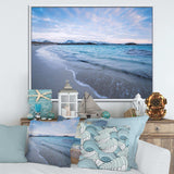 Waves Splashing the Calm Seashore